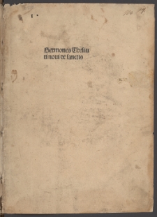 Sermones Thesauri novi de sanctis