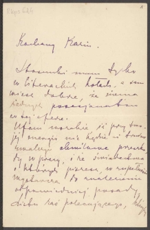 List Marii Konopnickiej do NN z 1909 roku
