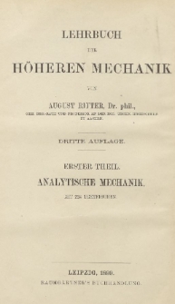 Lehrbuch der analitischen Mechanik
