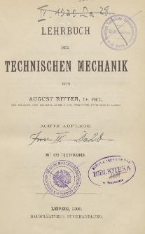 Lehrbuch der Technischen Mechanik