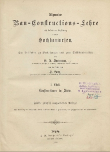 Die Konstruktionen in Stein