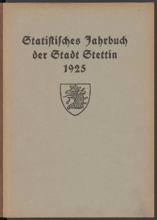Statistisches Jahrbuch der Stadt Stettin. 1925 wyd. 1926