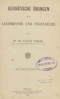 Geod&auml;tische &Uuml;bungen