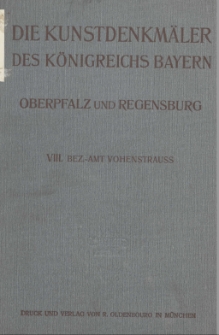 Die Kunstdenkm&auml;ler von Oberpfalz & Regensburg.