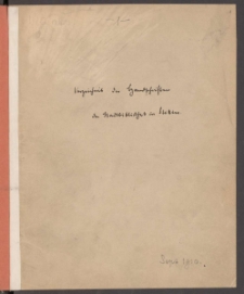 Verzeichnis der Handschriften der Stadtbibliothek in Stettin