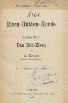 Eisen-Hütten-Kunde