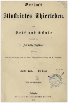 Brehm's Illustrirtes Thierleben