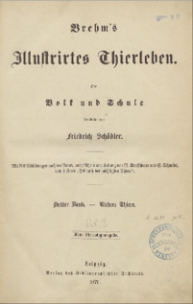 Brehm's Illustrirtes Thierleben