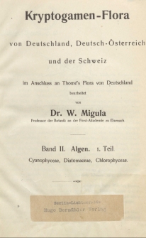 Kryptogamen-Flora von Deutschland, Deutsch-Österreich und der Schweiz