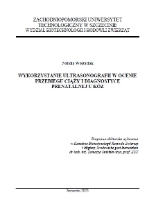 Wykorzystanie ultrasonografii w ocenie przebiegu ciąży i diagnostyce prenatalnej u k&oacute;z