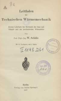 Leitfaden der Technischen Wärmemechanik