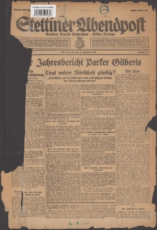 Stettiner Abendpost : Ostsee-Zeitung : Stettiner neueste Nachrichten. 1929 Nr 1