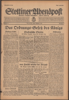 Stettiner Abendpost : Ostsee-Zeitung : Stettiner neueste Nachrichten. 1929 Nr 6