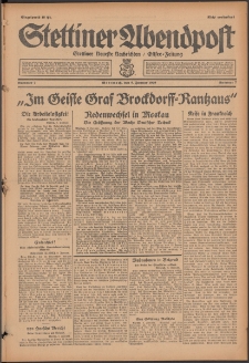 Stettiner Abendpost : Ostsee-Zeitung : Stettiner neueste Nachrichten. 1929 Nr 7