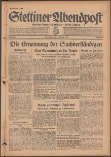 Stettiner Abendpost : Ostsee-Zeitung : Stettiner neueste Nachrichten. 1929 Nr 9