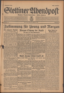 Stettiner Abendpost : Ostsee-Zeitung : Stettiner neueste Nachrichten. 1929 Nr 15