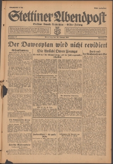 Stettiner Abendpost : Ostsee-Zeitung : Stettiner neueste Nachrichten. 1929 Nr 17