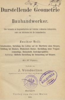 Darstellende Geometrie für Bauhandwerker
