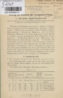 Beitrag zur Kenntnis der Coregonen Polens