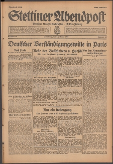 Stettiner Abendpost : Ostsee-Zeitung : Stettiner neueste Nachrichten. 1929 Nr 33