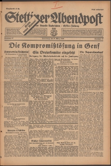 Stettiner Abendpost : Ostsee-Zeitung : Stettiner neueste Nachrichten. 1929 Nr 57