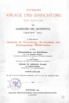 Geb&auml;ude f&uuml;r Verwaltung, Rechtspflege und Gesetzgebung, Milit&auml;rbauten