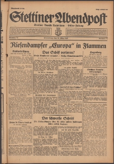 Stettiner Abendpost : Ostsee-Zeitung : Stettiner neueste Nachrichten. 1929 Nr 72