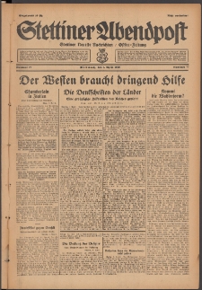 Stettiner Abendpost : Ostsee-Zeitung : Stettiner neueste Nachrichten. 1929 Nr 77