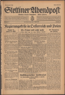 Stettiner Abendpost : Ostsee-Zeitung : Stettiner neueste Nachrichten. 1929 Nr 78