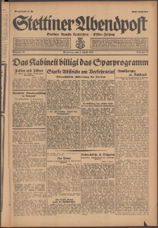 Stettiner Abendpost : Ostsee-Zeitung : Stettiner neueste Nachrichten. 1929 Nr 81