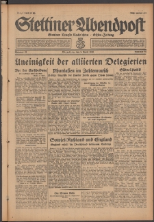 Stettiner Abendpost : Ostsee-Zeitung : Stettiner neueste Nachrichten. 1929 Nr 82