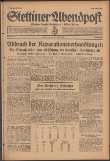 Stettiner Abendpost : Ostsee-Zeitung : Stettiner neueste Nachrichten. 1929 Nr 91