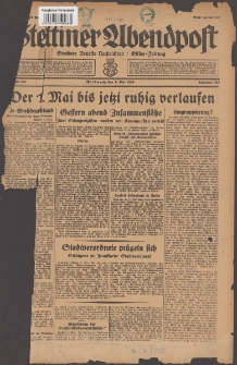 Stettiner Abendpost : Ostsee-Zeitung : Stettiner neueste Nachrichten. 1929 Nr 101