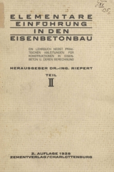 Elementare Einführung in den Eisenbetonbau