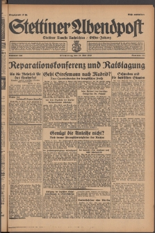 Stettiner Abendpost : Ostsee-Zeitung : Stettiner neueste Nachrichten. 1929 Nr 122
