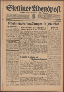 Stettiner Abendpost : Ostsee-Zeitung : Stettiner neueste Nachrichten. 1929 Nr 134