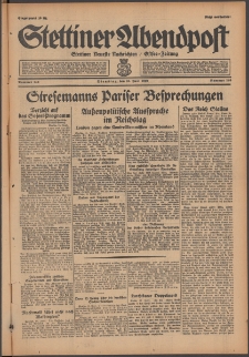 Stettiner Abendpost : Ostsee-Zeitung : Stettiner neueste Nachrichten. 1929 Nr 140