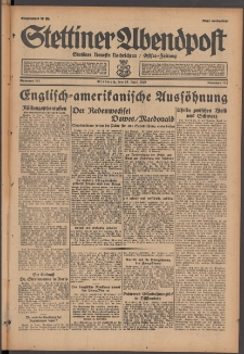Stettiner Abendpost : Ostsee-Zeitung : Stettiner neueste Nachrichten. 1929 Nr 141