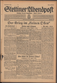 Stettiner Abendpost : Ostsee-Zeitung : Stettiner neueste Nachrichten. 1929 Nr 167