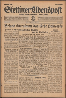 Stettiner Abendpost : Ostsee-Zeitung : Stettiner neueste Nachrichten. 1929 Nr 175