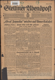 Stettiner Abendpost : Ostsee-Zeitung : Stettiner neueste Nachrichten. 1929 Nr 178