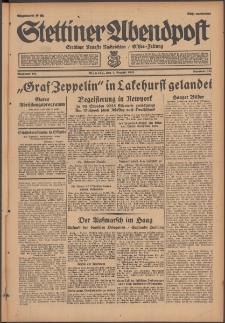 Stettiner Abendpost : Ostsee-Zeitung : Stettiner neueste Nachrichten. 1929 Nr 181