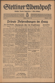 Stettiner Abendpost : Ostsee-Zeitung : Stettiner neueste Nachrichten. 1930 Nr 4