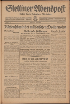 Stettiner Abendpost : Ostsee-Zeitung : Stettiner neueste Nachrichten. 1930 Nr 18