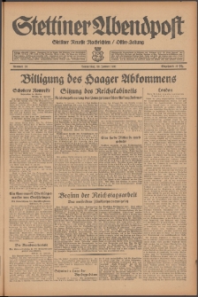 Stettiner Abendpost : Ostsee-Zeitung : Stettiner neueste Nachrichten. 1930 Nr 19