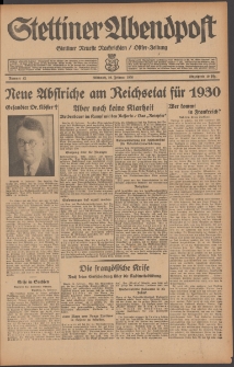 Stettiner Abendpost : Ostsee-Zeitung : Stettiner neueste Nachrichten. 1930 Nr 42