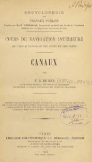 Cours de navigation intérieure de l'École nationale des ponts et chaussées