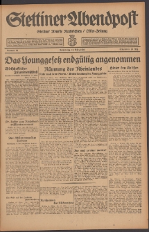 Stettiner Abendpost : Ostsee-Zeitung : Stettiner neueste Nachrichten. 1930 NR 61