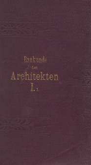 Baukunde des Architekten.