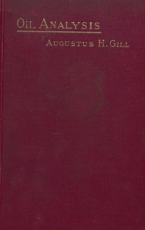 A short hand-book of oil analysis